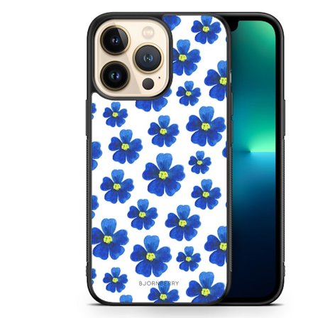 Bjornberry Skal iPhone 13 Pro - Blå Blommor