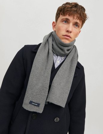 Jack & Jones Jacdna Knit Scarf Noos - Grey - ONE SIZE