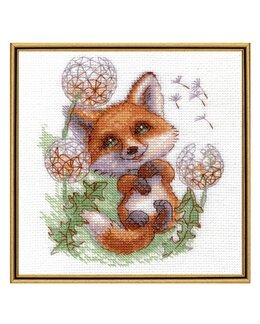 Stickpackung Bild Fuchs zwischen Löwenzahn