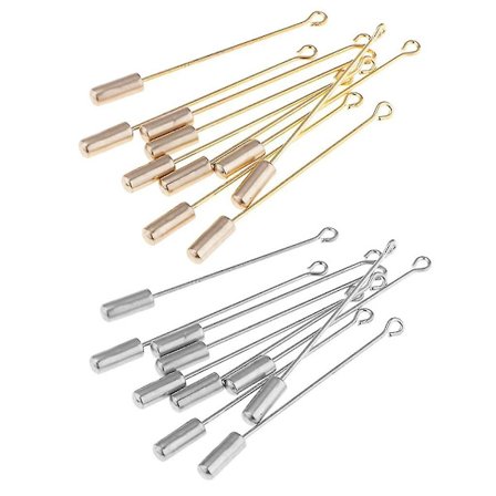 20st rostfritt stål lång nål Stick Diy halsduk krage Lapel Pin fynd