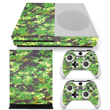 Konsoldekal Kolfiber Vinyl Skin Sticker för Xbox ONE Slim Konsol & Handkontroller-ZY XboxOneS 0082-