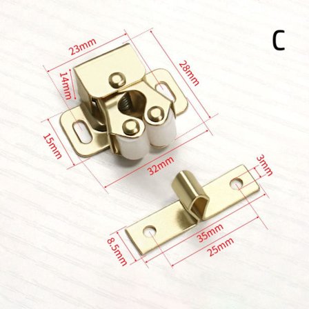 5 STK Skab Lås Dobbelt Rullefang C 5 STK C 5 STK