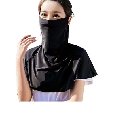 lce Silk Bandana Cool Face Scarf SVART