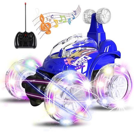 Fjernstyret Bil, Legetøj til Børn Drenge, Klatre Bil 360° Roterende Radiostyrede Lastbiler, LED For- og Baglys, USB Opladning, Model