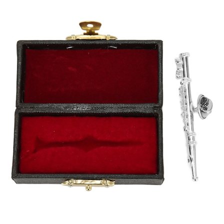 Miniature Fløjte Brosche Høj Simulation Eksklusiv Miniature Fløjte Model Musikalsk Brosche til Musikelskere Sølv