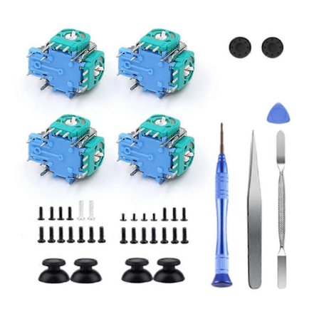 3D Analog Tommelgrep Joystick Kompatibel For Playstation5 Kontroller Analog Stick Reparasjon Skrutrekker Verktøysett Tilbehør