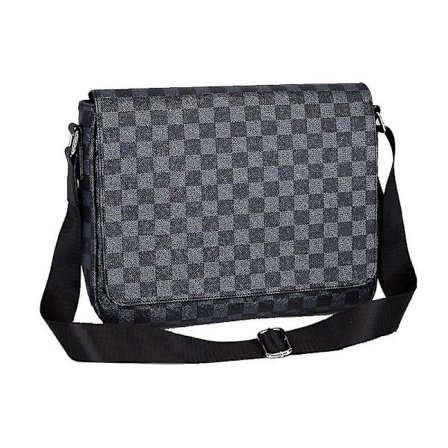Miesten PU-nahkainen olkalaukku, ruudullinen, crossbody, miesten crossbody-laukut, business-laukut
