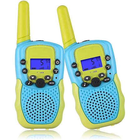 Laadukkaat lasten walkie-talkie-laitteet, joissa on 22 kanavaa ja taustavalaistu LCD-taskulamppu