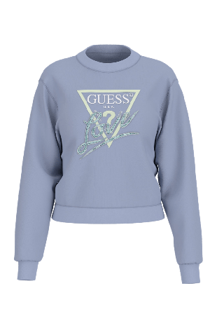 Guess Cn Ls Love Triangle Fleece Tröjor Dam Blå M