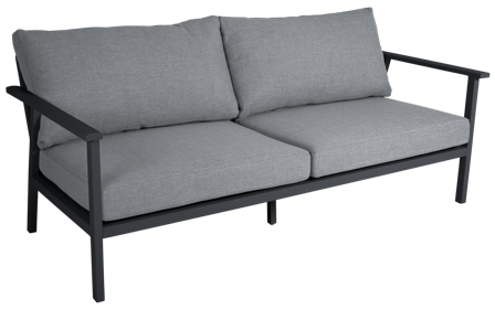 Brafab Samvaro Low Soffa 2,5-sits Antracit/Pearl Grey, Utemöbler