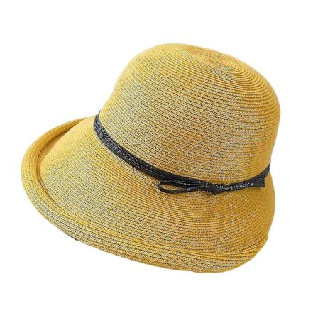 Farfi Solhatt for Kvinner, Ensfarget, Snordesign, Foldbar, Krøllet Kant, Solskjerm, Kort Skygge, Dame Fiskehatt, Hodeplagg