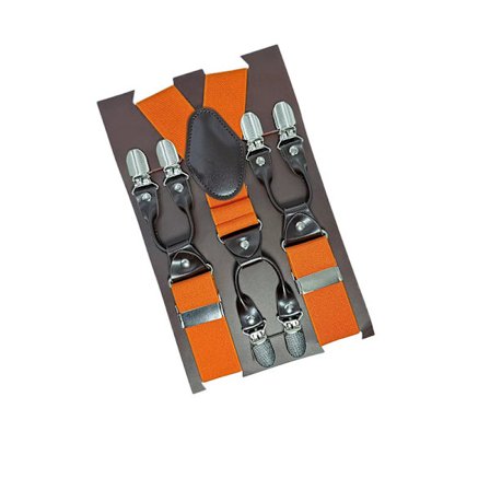 Hängslen för män med 6 clips och förtjockat elastiskt band