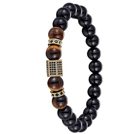 Slittåligt Stilrent Kularmband (Tiger Eye)