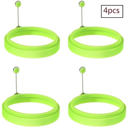 Form stekpanna äggring silikon form rund grön omelett form