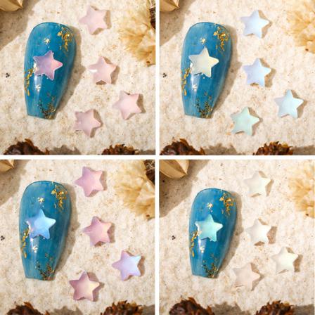 50 St Transparent Fluorescerande Nail Art Flat Crystal Bländande Ma