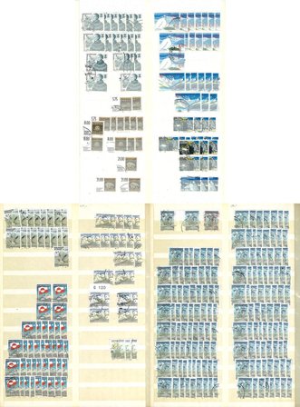 Grønland - Dubletsamling i 5 indstiksbøger - Stemplet