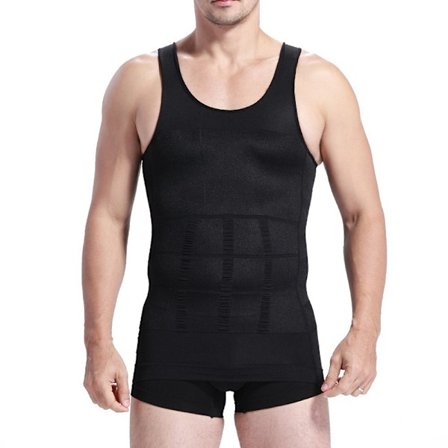 Formgivande Tanktop för Män / Korrigerande - Välj färg! Svart XXL