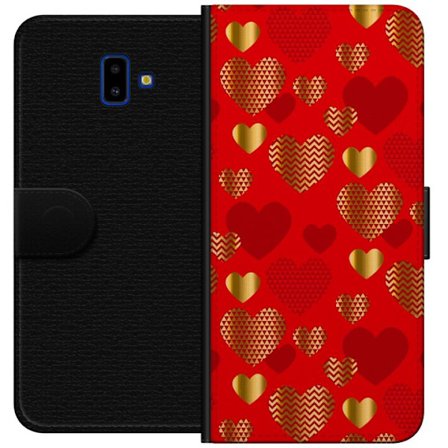 Kompatibelt Plånboksfodral till Samsung Samsung Galaxy J6+ GoldenHearts