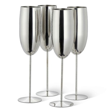 Champagneglas i rostfritt stål Champagne & Prosecco Glas - Silver