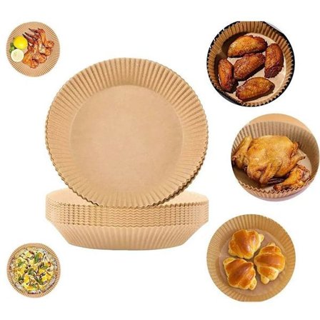 100-pack Air Fryer-papper för Air Fryer Brun