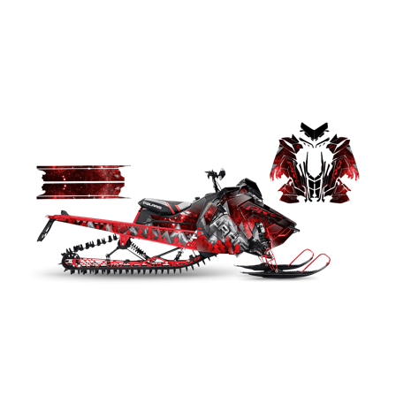 SweTown Dekalkit Stay-Pro-Red - Polaris Axys 800 Pro RMK 155 2016-2020