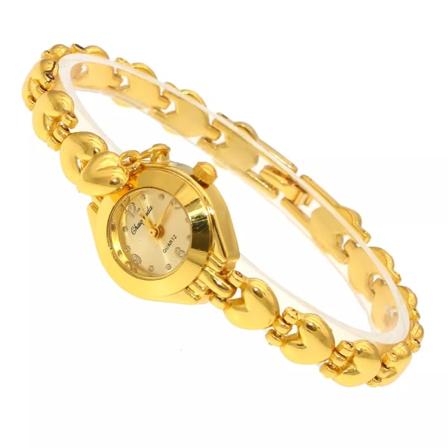 Söt Dam Watch Mujer Golden Relojes Liten Urtavla Quartz Watch Populär Armbandsur Hour kvinnliga dam eleganta klockor Type 7