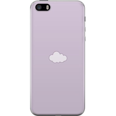 Yhteensopiva Puhelinkuori Apple Apple iPhone SE (2016) Lila Pilvi - minimalistinen pilvi lila taustalla