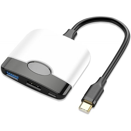 Portabel Switch-docka med HDMI-adapter (svart och vit), resedocka 3-i-1 Switch-dockningsstation Switch USB C till HDMI