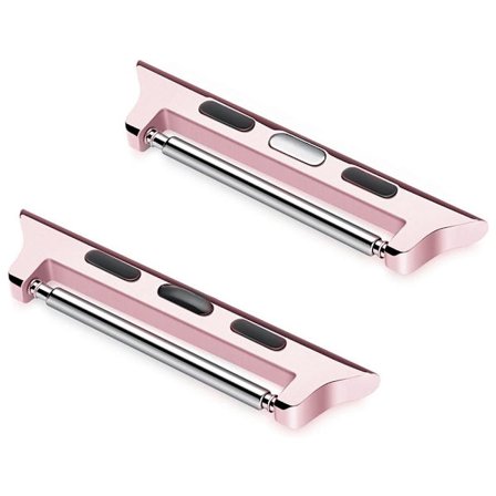 1 par 20 mm anslutning för Apple Watch (45 mm) armband i rostfritt stål - Rosa