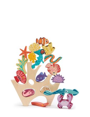 Balancing Game Coral Reef Toys Playsets & Action Figures Wooden Figures Stackable Blocks Multi/mønstret Tender Leaf*Betinget Tilbud