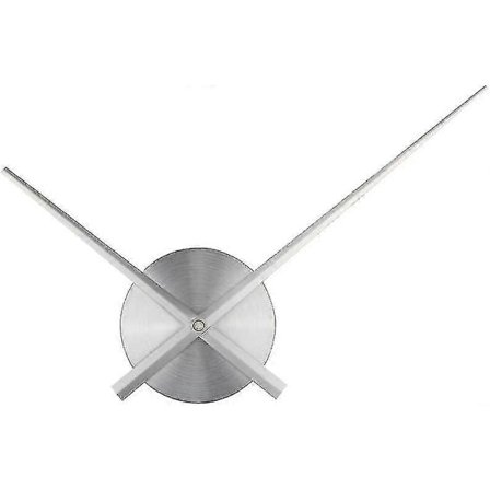 3D Urvisere - DIY - Store 3D Vægurvisere - Hjemmedekoration. Kvartsur. Tilbehør (sølv)