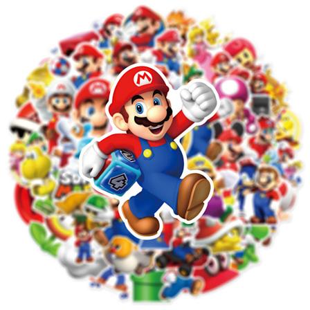 50 STK/ Sett Super Mario Bros Håndverk Klistremerker Dekorert Gitar Bagasje Dekorasjon 50PCS