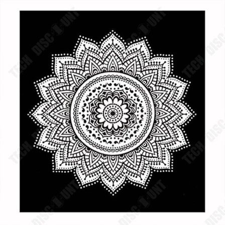 Strandhandduk - TD - Svart - 150x150 cm - Rund - Tvättbar