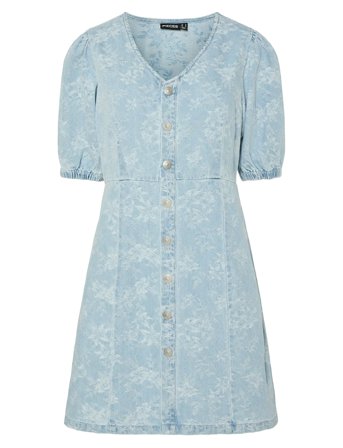 Pcfeline Ss Denim Dress Blue Pieces