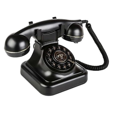 Retro Fastnettelefon, Gammeldags Vintage Fastnettelefoner med Klassisk Metalklokke Retro Telefon til Hjemmekontor