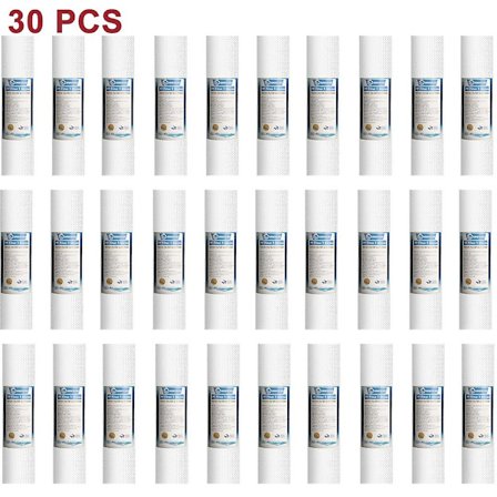 Vannrenser 10 tommer 1 Mikron Pp Bomullsfilterpatron Universal Kjøkkenkran Vann Husholdnings Pre