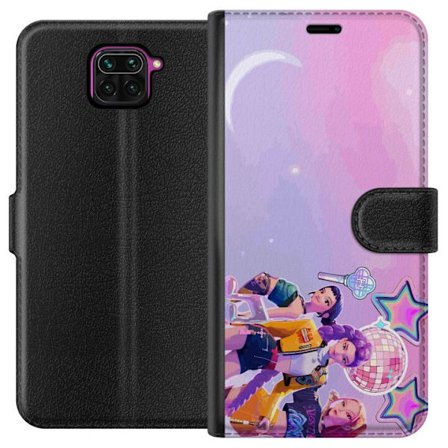 Kompatibelt Lommeboketui til Xiaomi Redmi Note 9 Futuristiske popidoler i neonfarger med discoelementer, stjerner og pastellfarget romhimmel.
