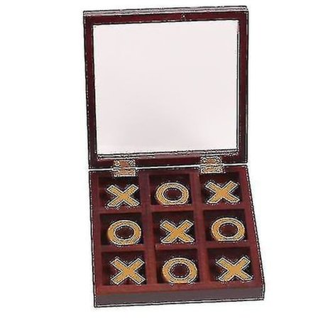 Tic-Tac-Toe Spil, Klassisk Træbrætspil Til Børn & Familie
