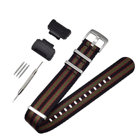 Casio G-SHOCK G-8900 / GA-110 / DW-5600 klockarmband i enkel nylon - Svart / Röd / Röd