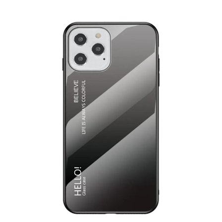 Gradient Color Skal för iPhone 12/12 Pro - Grå/Svart