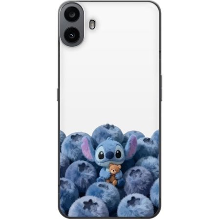 Kompatibelt Mobildeksel til Nothing Nothing CMF Phone 1 Søt blå karakter blant blåbær med bamse i mykt og lekent illustrasjon