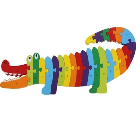 Small Foot - ABC Crocodile Puzzle - pussel, barnspel, träspel - Från 3 år