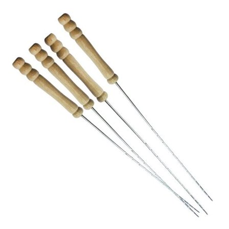 Grillspett 38cm med trähandtag