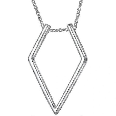 S925 Sterling Silver Smycken Öppen Romb Hänge Magisk Ringhållare Halsband Bröllop Förlovning Årsdag Kärleksgåva Till Honom, Fru, Flickvän, Fästmö