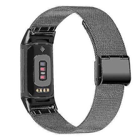 Justerbart Milanese-armband i rostfritt stål för Fitbit Charge 6/5