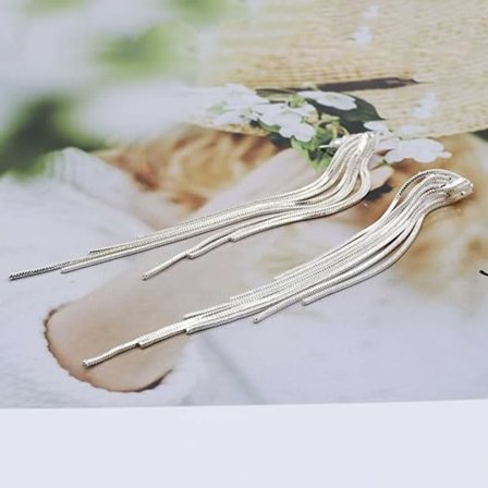 Lange Kvast Dangle Drop Øreringe til Kvinde Teen Piger Punk Sleek