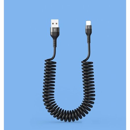 2-pack lindad Lightning-kabel, 3FT iPhone-laddningskabel för bil