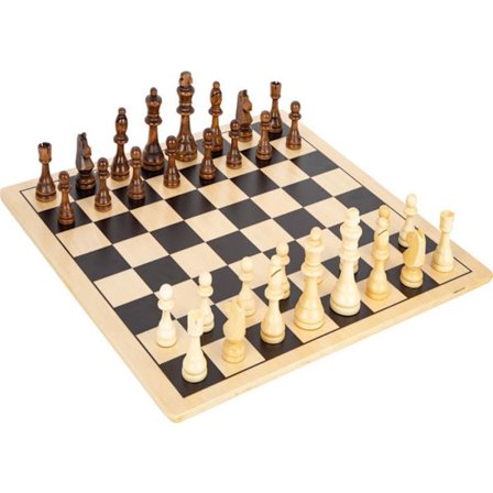 Brädspel - SMALL FOOT - XL schack och dam - Träbräde - För 2 spelare - Från 6 år