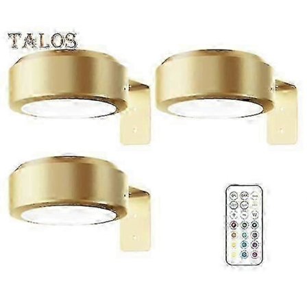 Billedlampe med fjernbetjening 100 lumen høj lysstyrke trinløs dæmpning 3 lystilstande batteridrevet ingen boremaskine vægkunstlys - God