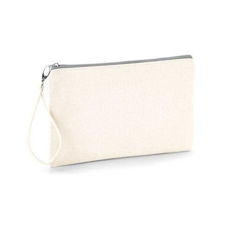 Westford Mill Canvas Wristlet Pouch One Size Natural/Light Grey